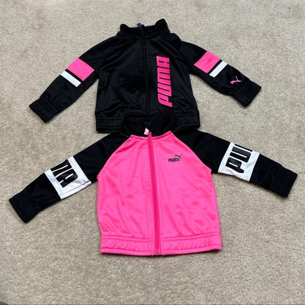 2 infant girls puma sweatshirts